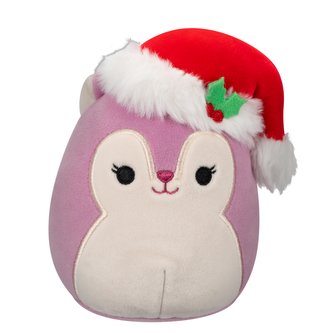 Squishmallows Veverka s vánoční čepkou Alina