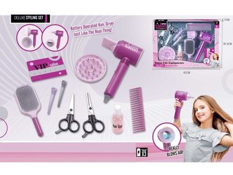 Zestaw fryzjerski z suszarką na baterie