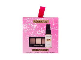Makeup Revolution London Mini Contour & Glow fixační sprej Glow Fix 30 ml+ konturovací paletka Contour Palette 3,15 g