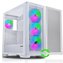 EVOLVEO Ptero Q2W+, 2x čelní panel - sklo /mřížka, 4x vent, case ATX - bílý