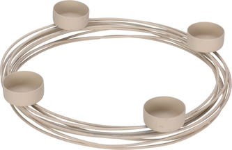 Kovový svícen šedý 26 cm