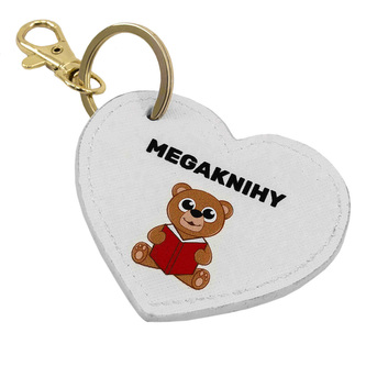 Bílý přívěsek na klíče