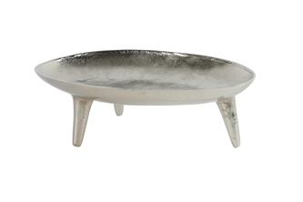 Hliníková mísa Resa na nožkách stříbrná 14x43x31 cm