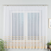 Dekorační dlouhá záclona na žabky BALBINA 180 bílá/zlatá 400x180 cm MyBestHome