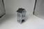 Kovový svícen domek šedý 16,5x8x7,5 cm