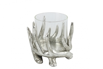 Svícen Lodge stříbrný 13x14 cm