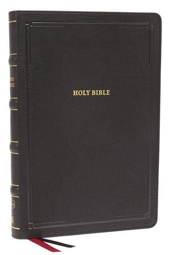 Nkjv, Deluxe Thinline Reference Bible, Large Print, Leathersoft, Black, Thumb Indexed, Red Letter Edition, Comfort Print: Holy B