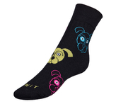 Ponožky dětské Pes černý - černá - 20-24