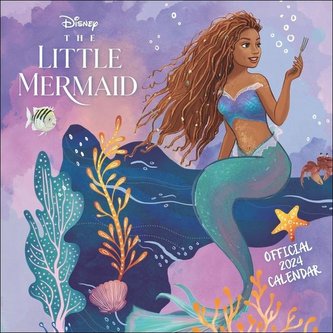 Arielle die Meerjungfrau Broschurkalender 2024. Disney-Prinzessin Arielle in einem Bildkalender 2024. Jeden Monat ein tolles Bil