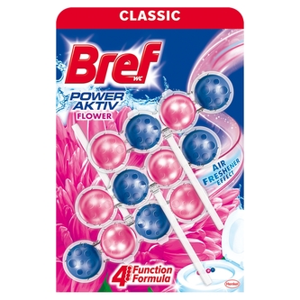 Bref Power Aktiv Flower tuhý WC blok 3 x 50 g