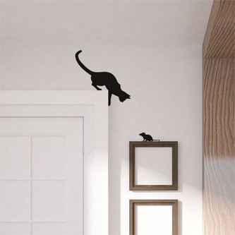 Crearreda Samolepicí dekorace WA M Cat and Mouse 54113 Kočka a myš