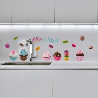 Crearreda Samolepicí dekorace WA S Cupcakes & Macarons 59158 Cupcaky a makronky