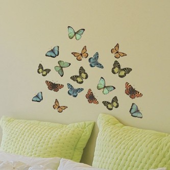 Crearreda Samolepicí dekorace WA S Colourful butterflies 59455 Motýli