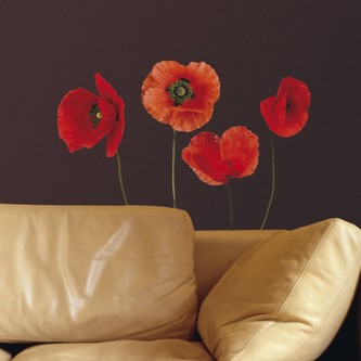 Crearreda Samolepicí dekorace WA M Poppies 54101 Vlčí máky