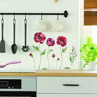 Crearreda Samolepicí dekorace WA S Poppies 59180 Vlčí máky