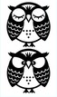 Crearreda Samolepicí dekorace WA XS Owls 59010 Dvě sovičky