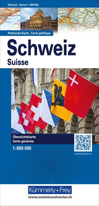 Schweiz Politische Karte 1:600 000