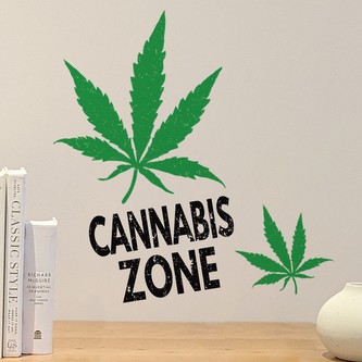Crearreda Samolepicí dekorace WA XS Cannabis 59015 Konopí