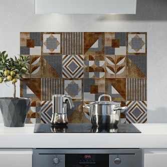 Crearreda Samolepicí kuchyňský panel KP Sand Tiles 67278 Pískové obkladačky