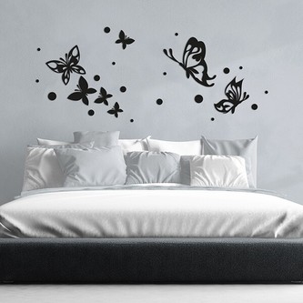 Crearreda Samolepicí dekorace FM L Butterflies Silhouettes 58509 Siluety motýlů