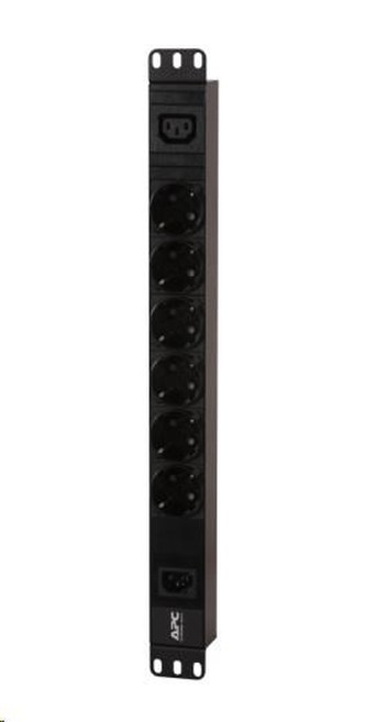 APC Easy PDU, Basic, 1U, 10A, 230V, (6) Schuko & (1) C13, IEC C14 (2.5m)