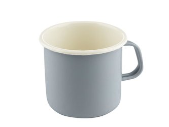 SMALTOVANÝ HRNEK ŠEDÝ 10CM 600ML FORTE