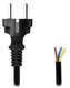 NEDIS napájecí kabel/ zástrčka Typ F/ přímý - přímý/ poniklovaný/ černý/ 3 m