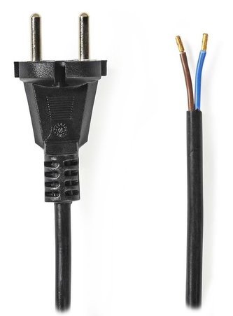 NEDIS napájecí kabel k vysavači/  CEE 7/17/ 250 V AC/ PVC/ černý/ 7 m