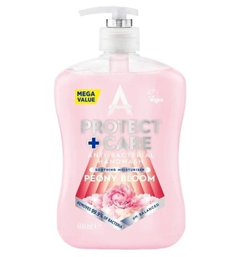 Astonish Care+ Protect mýdlo na ruce s vůní Pivoňky 600ml