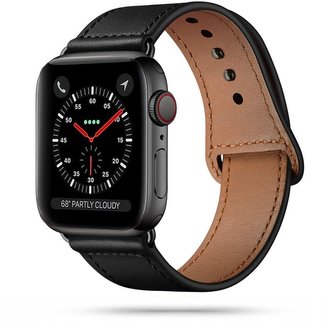 Tech-protect řemínek kožený pro Apple Watch 42/44mm, černý