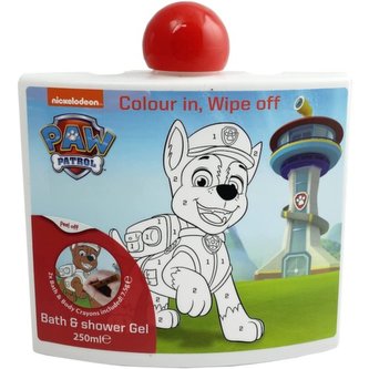 Paw Patrol Sprchový gel a pěna do koupele s voskovkami na tělo a vybarvování 250ml Paw Patrol Sprchový gel a pěna do koupele s voskovkami na tělo a vybarvování 250ml