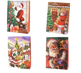 Torebka prezentowa z motywem świątecznym MIX