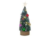 STROM 10LED 24CM DŘEVĚNÝ PODSTAVEC