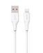 eSTUFF INFINITE Super Soft USB-A to Lightning Cable to Cable MFI 2m, 100% recyklovaný, bílá