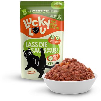 Lucky Lou Lifestage Adult s hovězím masem a divočákem 125 g Lucky Lou Lifestage Adult s hovězím masem a divočákem 125 g