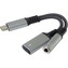 PremiumCord Redukce USB-C /3,5mm jack s DAC chipem + USB-C pro nabíjení 13cm
