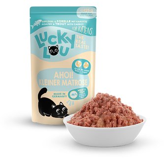 Lucky Lou Lifestage Kitten s drůbežím masem a pstruhem 125 g Lucky Lou Lifestage Kitten s drůbežím masem a pstruhem 125 g