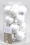 Ozdoby kuličky bílé skleněné 16 ks