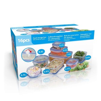 Úložný box na potraviny sada 16 ks