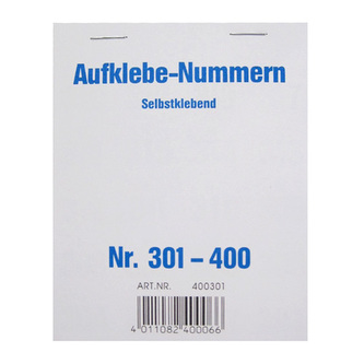 Čísla samolepící Wolf & Appenzeller, Čísla 301-400