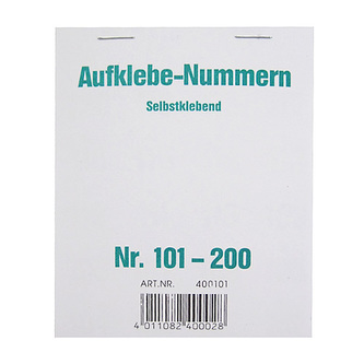 Čísla samolepící Wolf & Appenzeller, Čísla 101-200