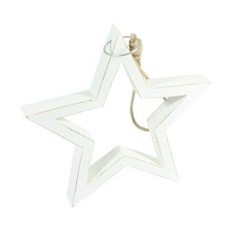 Ozdoba świąteczna gwiazda biała BN