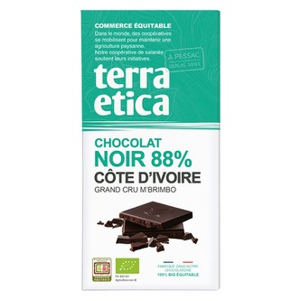 Terra Etica Bio hořká čokoláda Pobřeží slonoviny 88 %, 100 g