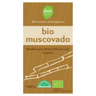 Fairobchod Bio nekrystalizovaný třtinový cukr Muscovado z Filipín, 1500 g