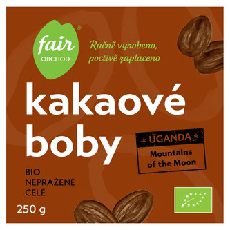 Fairobchod Bio nepražené kakaové boby Uganda MotM, 250 g