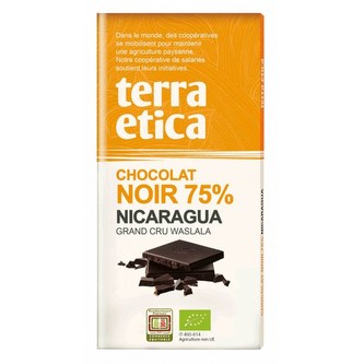 Terra Etica Bio hořká čokoláda Nikaragua 75 %, 100 g