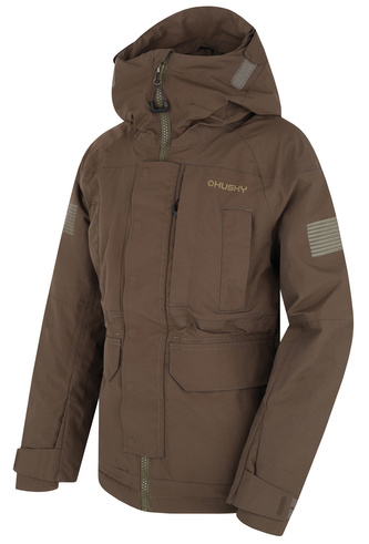 Dětská hardshell plněná bunda Nigalo K deep khaki - 164