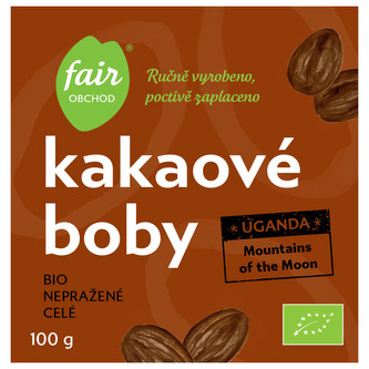 Fairobchod Bio nepražené kakaové boby Uganda MotM, 100 g