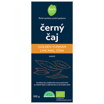 Fairobchod Bio černý čaj Zlatý Yunnan Lincang sypaný, 100 g Fairobchod Bio černý čaj Zlatý Yunnan Lincang sypaný, 100 g