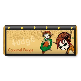 Zotter Bio plněná karamelová čokoláda Karamel fudge, 70 g